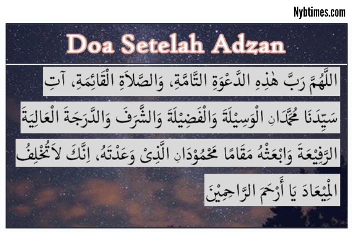 Doa Setelah Adzan
